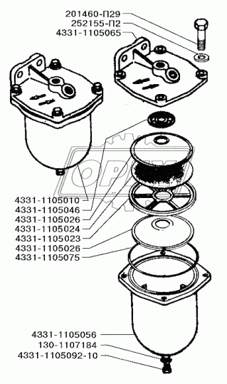 130-1107184 Прокладка уплотнительная ЗИЛ